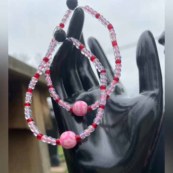 Pink valentine’s day jewelry set - Picture 3 of 4